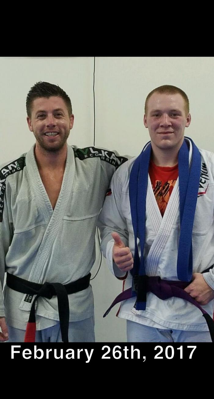 Purple belt · February 26, 2017 · Promoted by Jordan Geyer