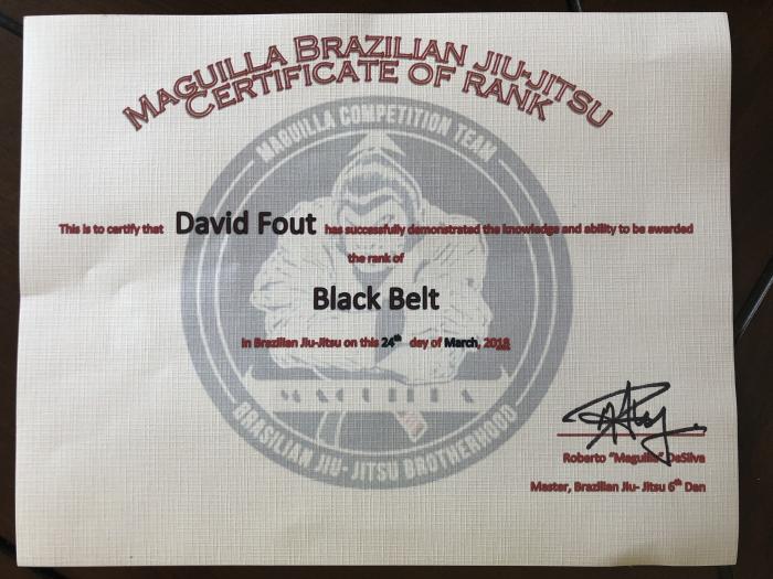 Black belt · March 22, 2018 · Promoted by Roberto “Maguilla” De Silva