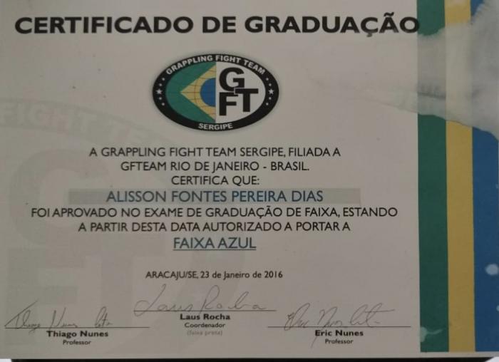 Blue belt · January 23, 2016 · Promoted by Eric Nunes
