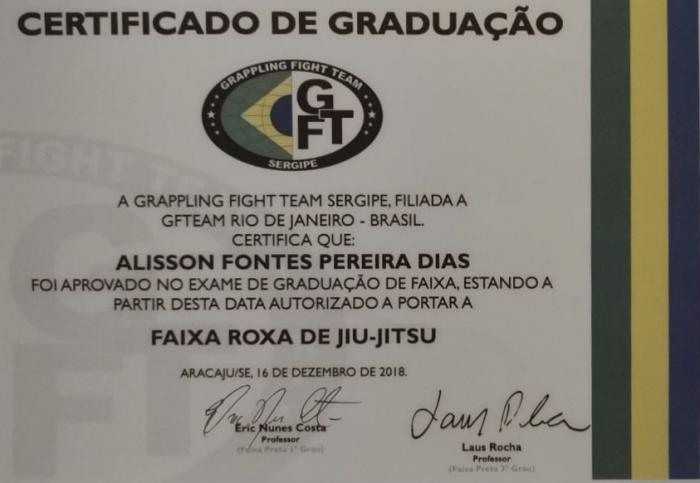 Purple belt · December 16, 2018 · Promoted by Eric Nunes
