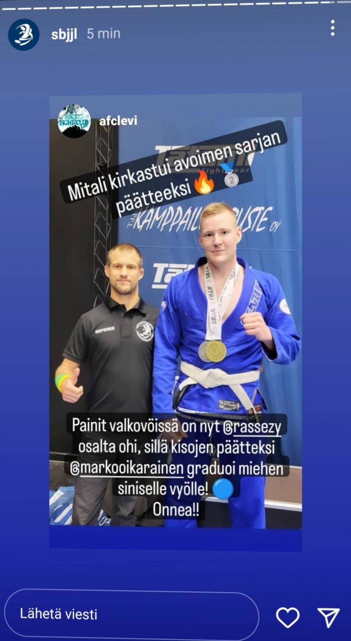 Blue belt · November 20, 2022 · Promoted by Marko Oikarainen