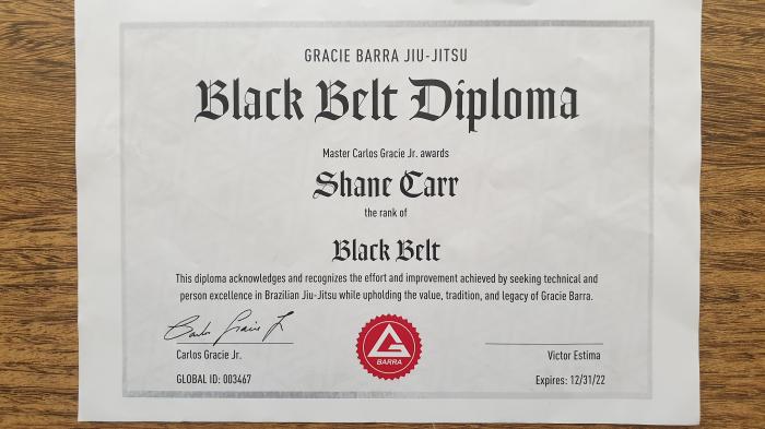Black belt · November 26, 2022 · Promoted by Master Carlos Gracie Jnr