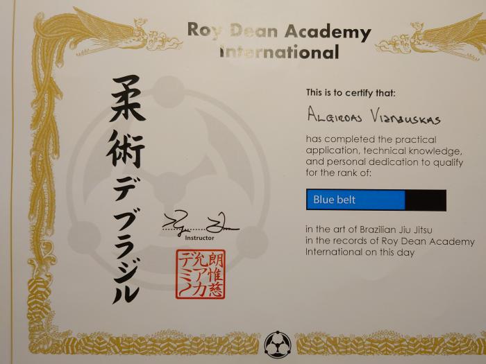 Blue belt · December 8, 2022 · Promoted by Richard Haye