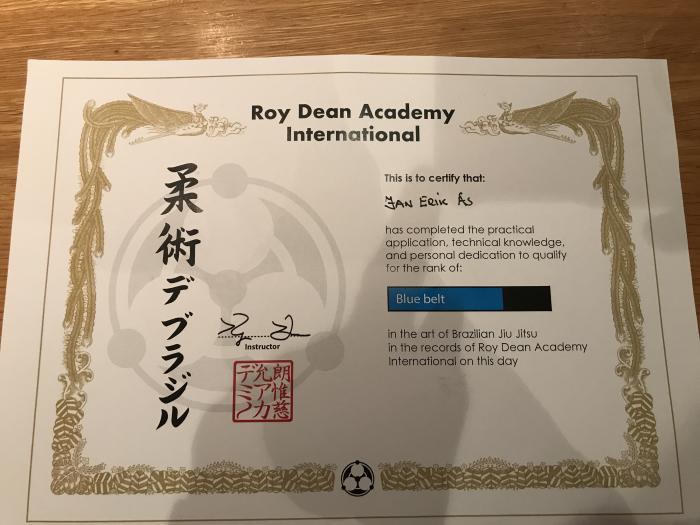 Blue belt · December 8, 2022 · Promoted by Richard Haye