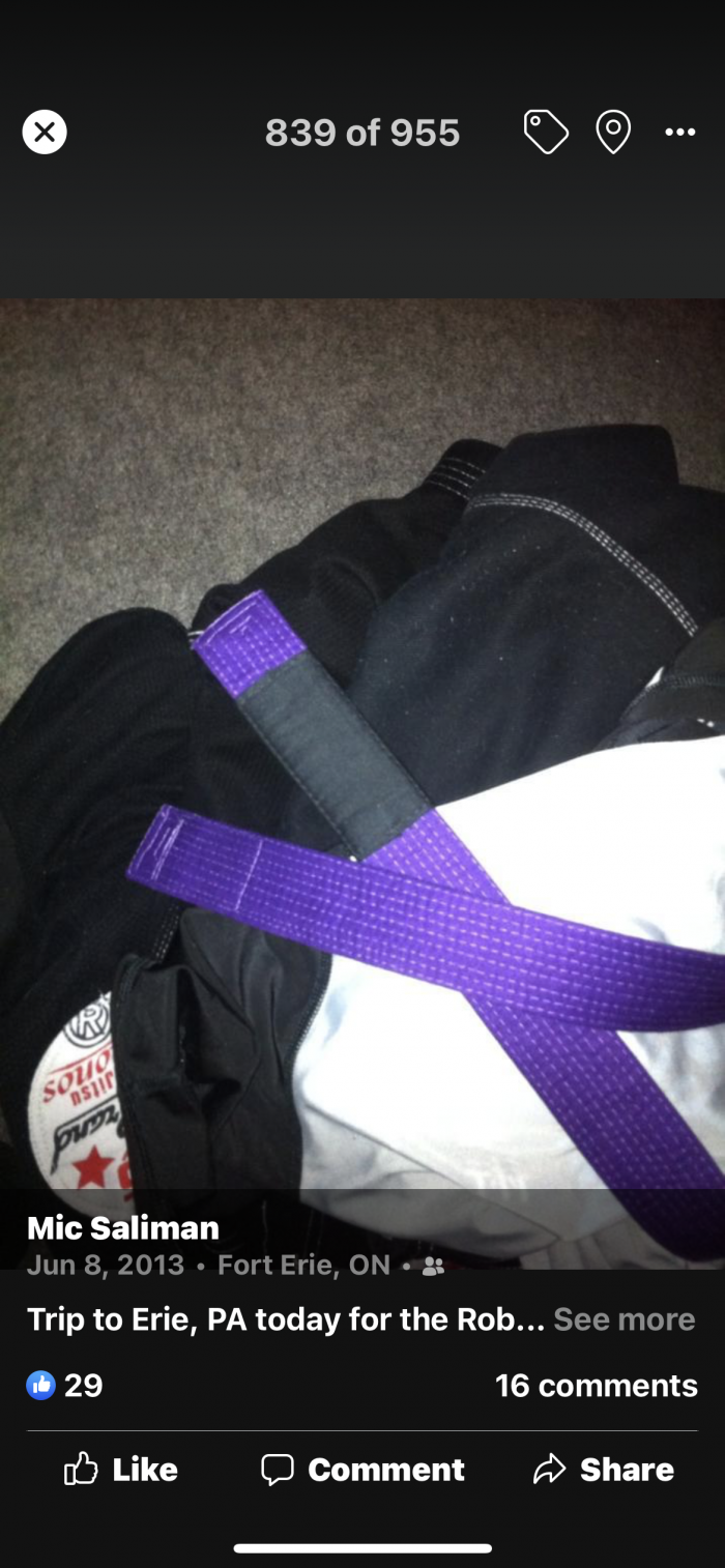 Purple belt · June 8, 2013 · Promoted by Robert drysdale