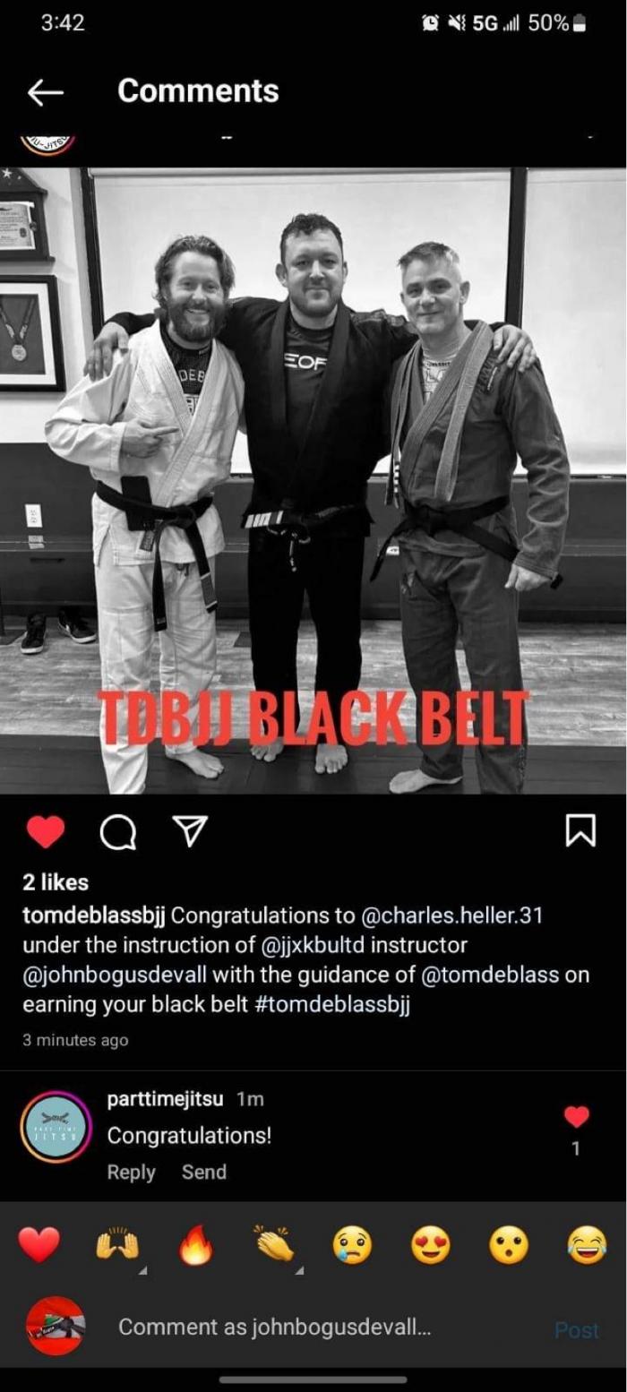 Black belt · December 14, 2022 · Promoted by John DeVall