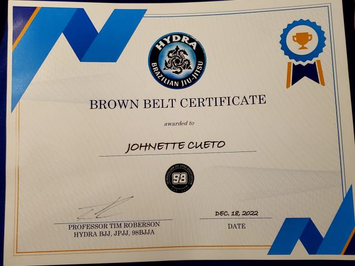 Brown belt · January 18, 2023 · Promoted by Tim Roberson