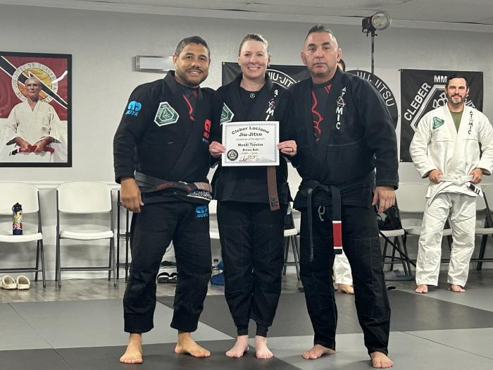 Brown belt · December 15, 2022 · Promoted by Master Cleber Luciano and Professor Adrian Trevino