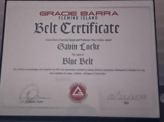 Blue belt · October 25, 2022 · Promoted by Max Freitas