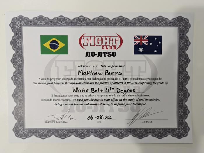 White belt · November 1, 2020