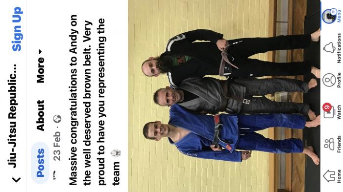 Brown belt · February 23, 2022 · Promoted by Lee Renault