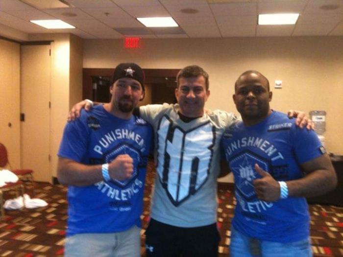 Backstage at UFC 145 with Master Carlos Machado