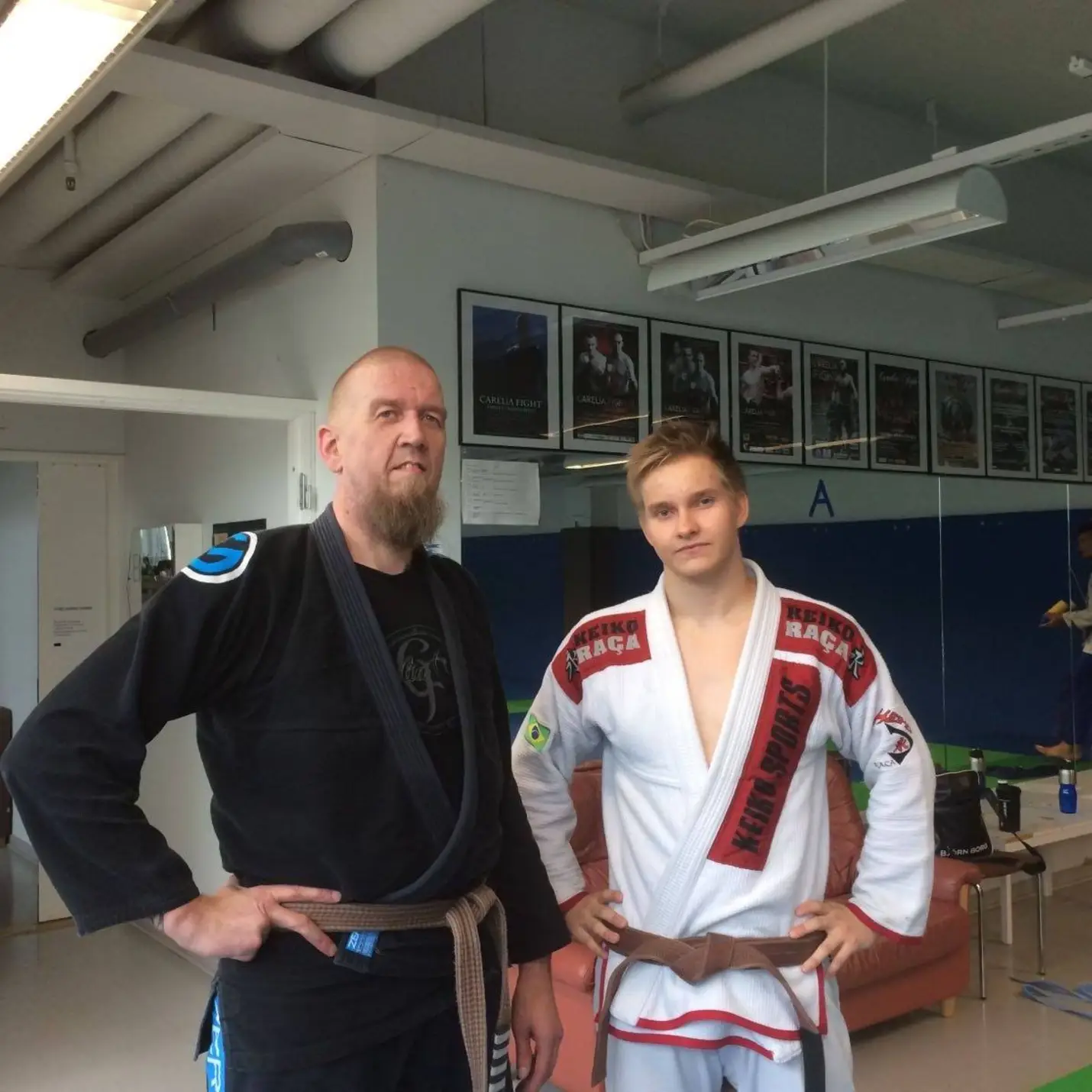 Me and my first coach "Kime" on the day I got my brown belt