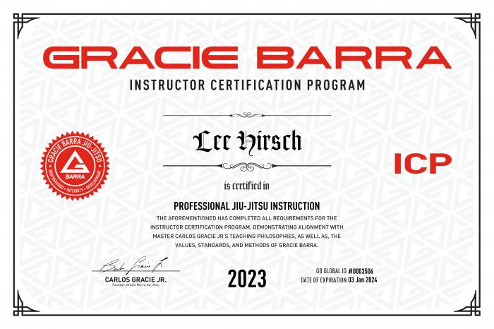Gracie Barra Instructor Certification