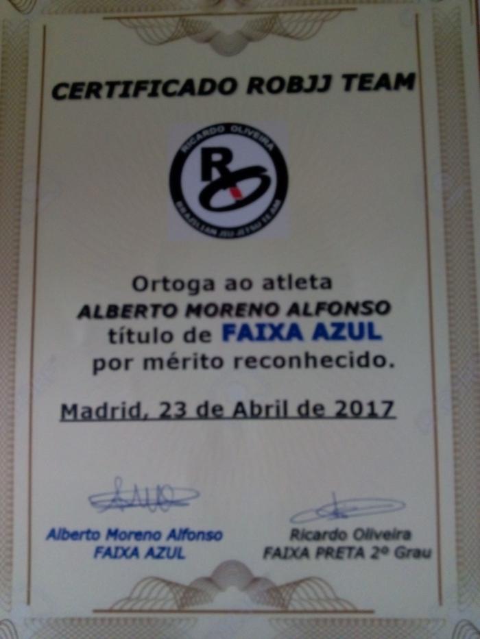 Blue belt · April 23, 2017 · Promoted by Ricardo Oliveira