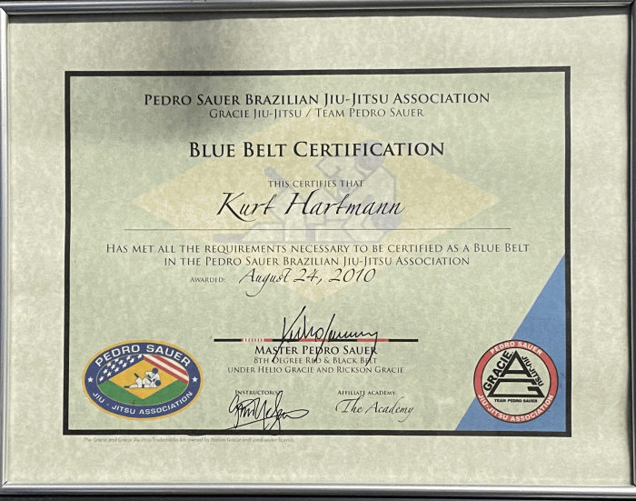 Blue belt · August 24, 2010 · Promoted by Greg Nelson