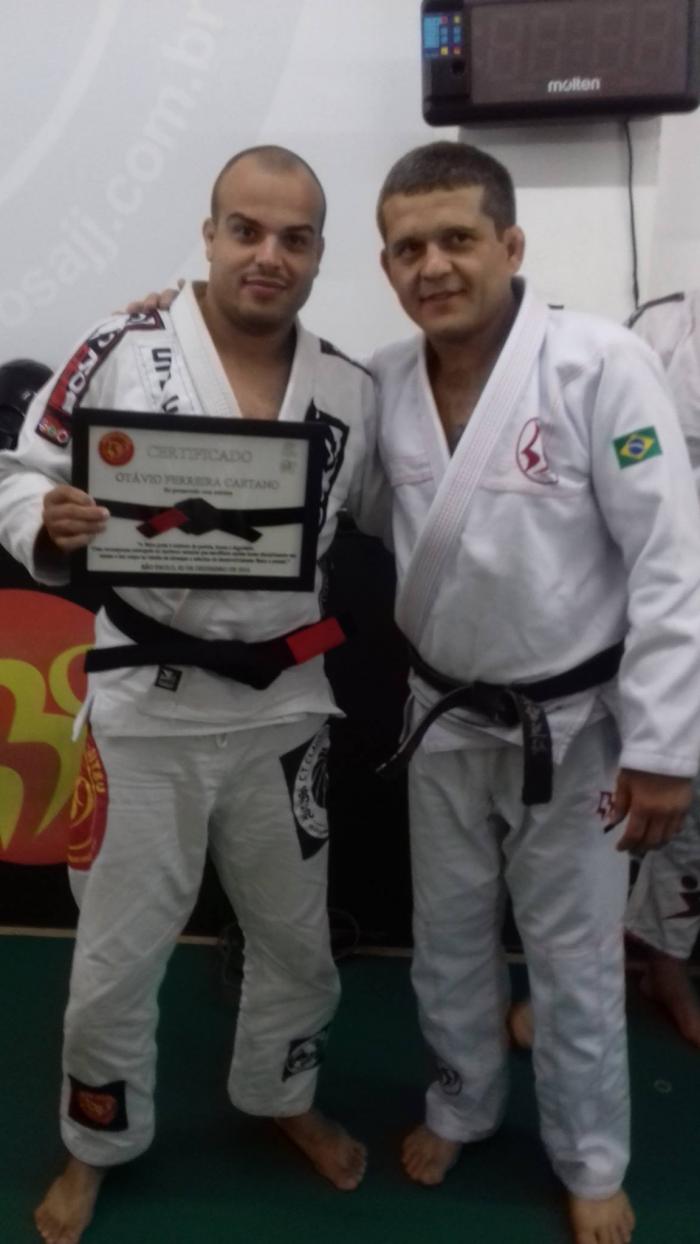 Me and master Barbosa. When I received the black belt in B9