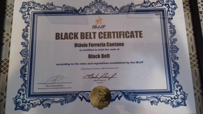 Black belt · December 2, 2016 · Promoted by Marco Antonio Barbosa