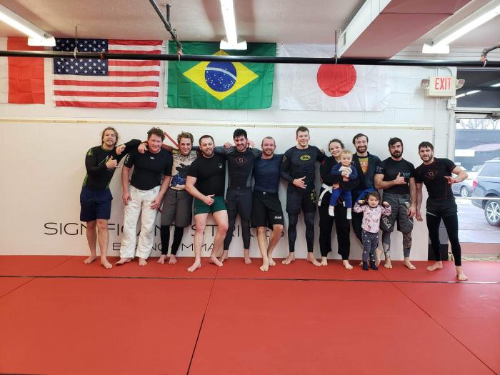 Wife recently began training so we attend open mat as a family now :D