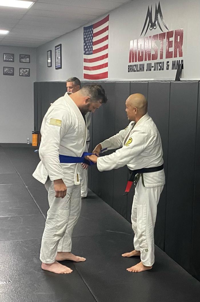 Blue belt · July 10, 2021 · Promoted by Derek Mangi