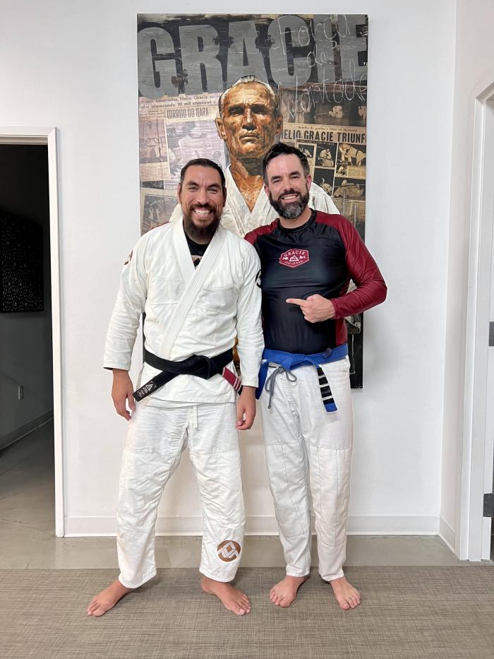Training at Gracie University in LA 10/2022