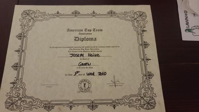 Green belt · December 1, 2010 · Promoted by Junior Fernandes