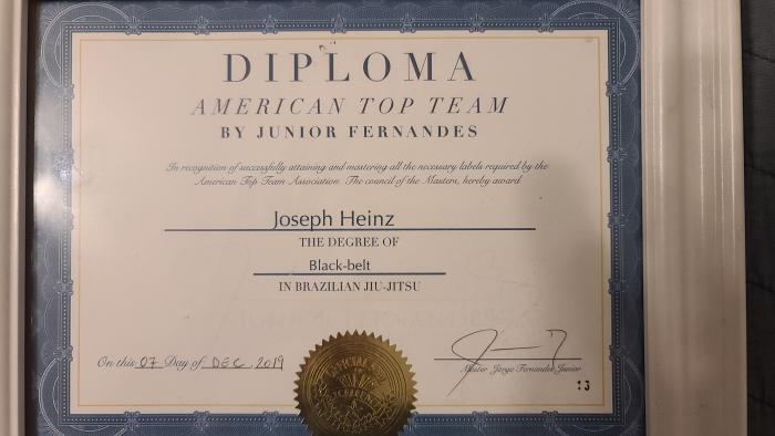 Black belt · December 7, 2019 · Promoted by Junior Fernandes