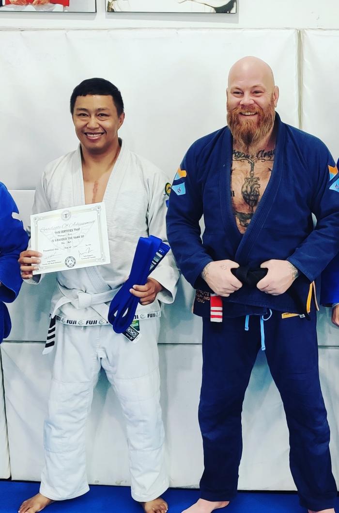 Blue belt · November 21, 2022 · Promoted by Nacho (Nathan) Rector