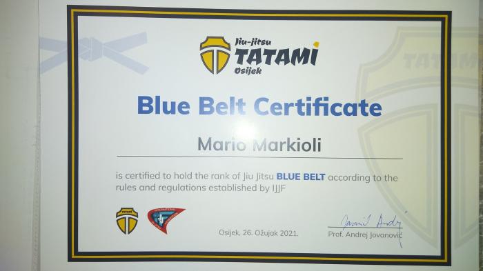 Blue belt · March 26, 2021 · Promoted by Andrej jovanović