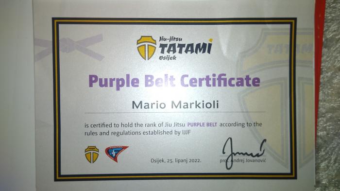 Purple belt · June 25, 2022 · Promoted by Andrej jovanović