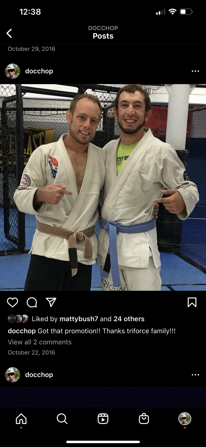 Blue belt · October 22, 2016 · Promoted by Peter Jeffrey