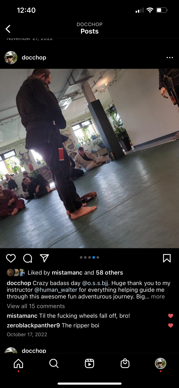Black belt · October 16, 2022 · Promoted by Jimmy Connor