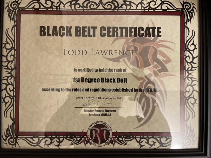 Black belt 1st degree · September 14, 2013 · Promoted by Renato Tavares