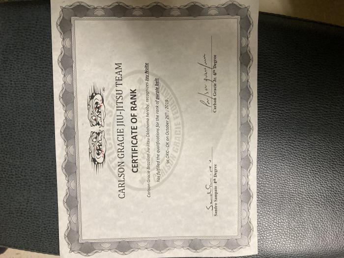 Purple belt · October 26, 2019 · Promoted by SANDRO SAMPAIO