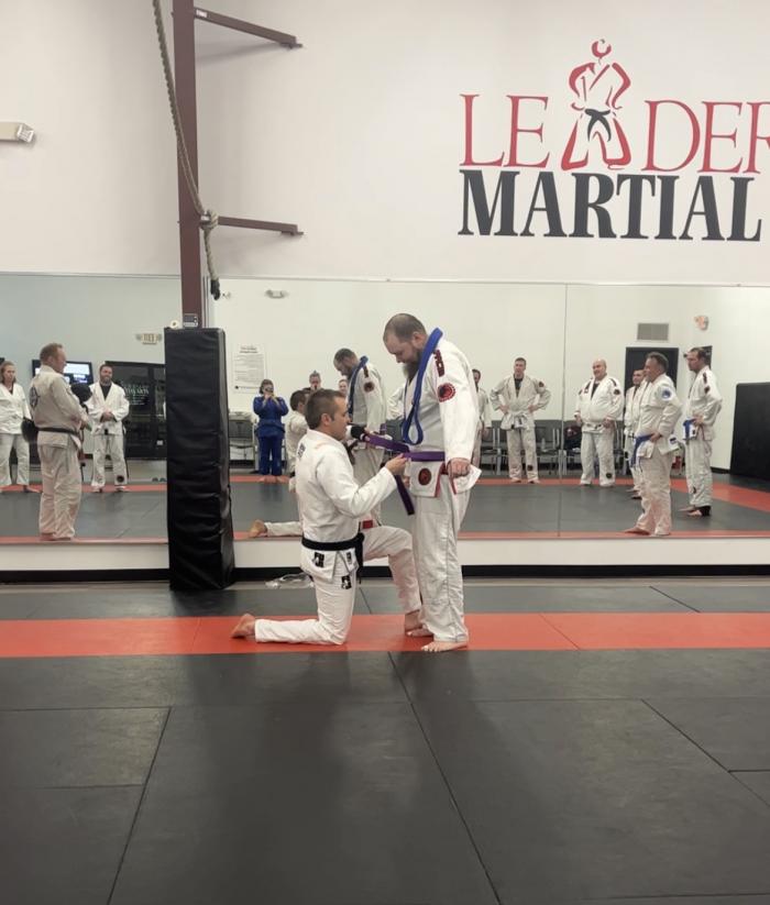 Getting my Purple Belt.