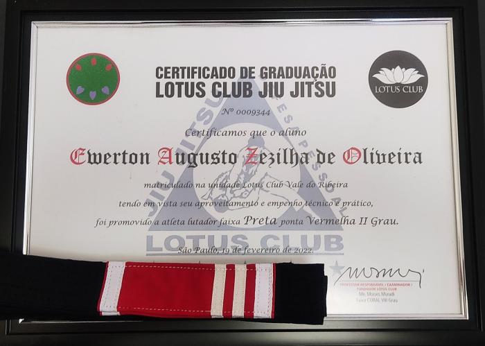 Black belt 2nd degree · December 11, 2022 · Promoted by Mestre Moisés Muradi