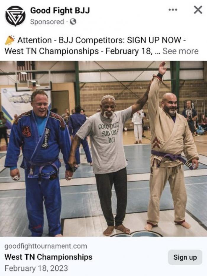 I’m famous! Lol Good Fight used a pic of one of my tournament wins as their Facebook.