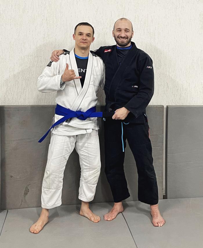 Blue belt · February 20, 2022 · Promoted by Nikollë Domgjoni