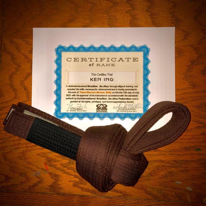Brown belt · July 13, 2022 · Promoted by William Mcglothlin
