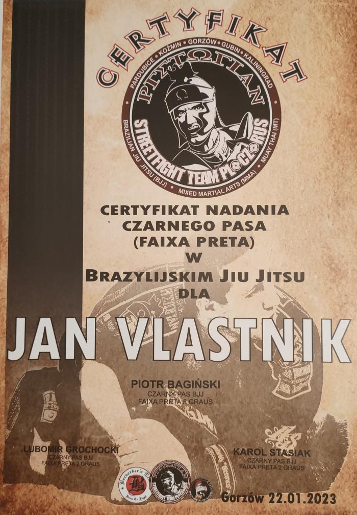 Black belt · January 22, 2023 · Promoted by Piotr Baginski
