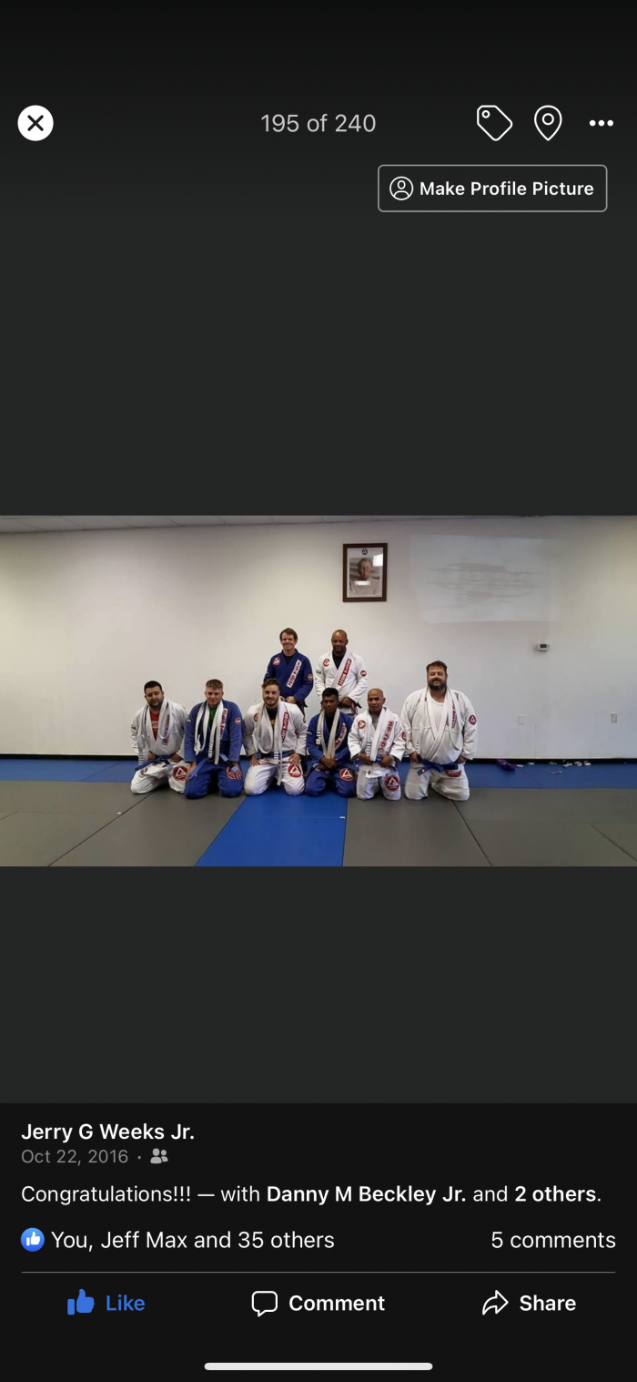 Blue belt · October 22, 2016 · Promoted by Bryan Waltz