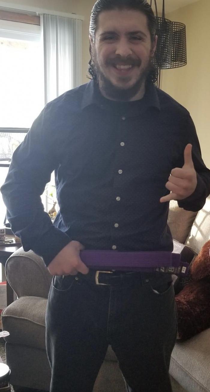 Purple belt · January 23, 2021 · Promoted by Mike Dauenhauer