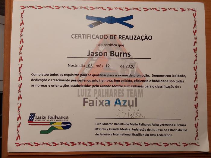 Blue belt · December 5, 2020 · Promoted by Luiz Palhares