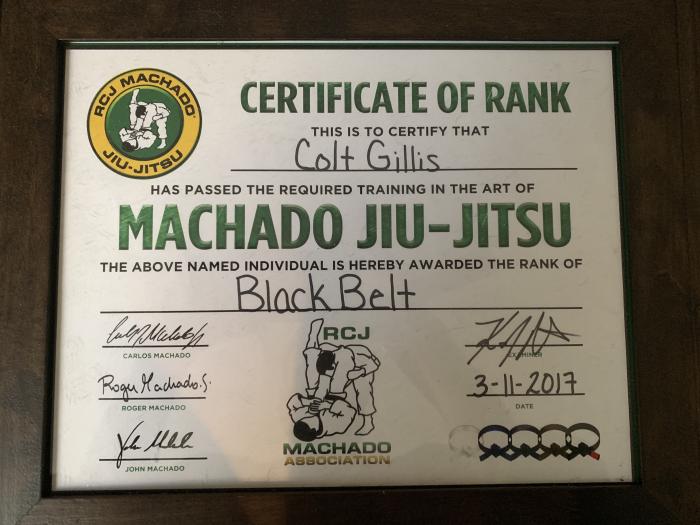 Black belt · March 11, 2017 · Promoted by Carlos Machado