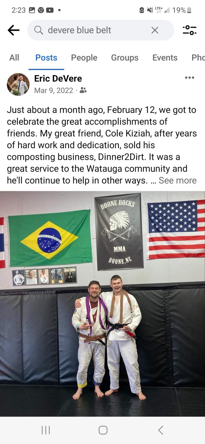 Brown belt · February 12, 2022 · Promoted by Spencer Reeves