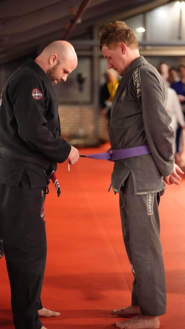 Purple belt stripes 2 and 3