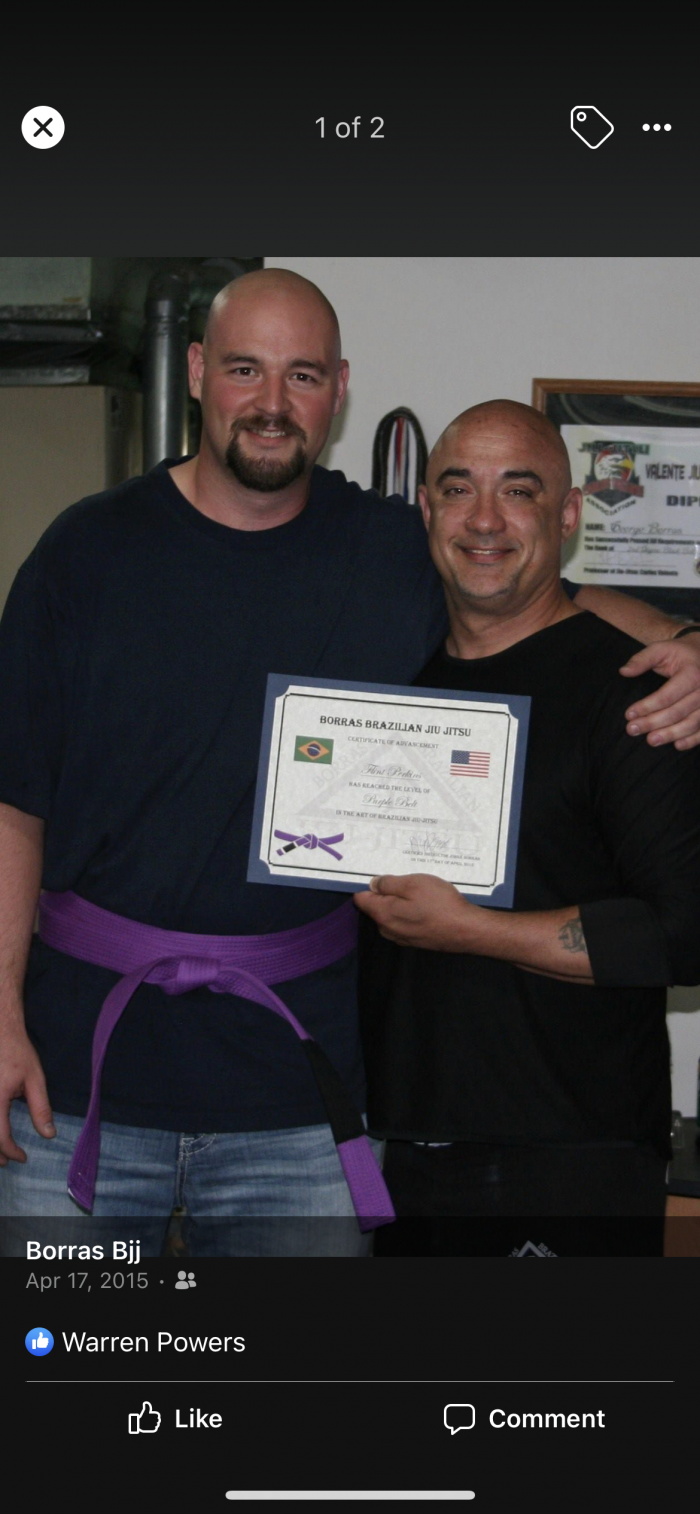 Purple belt · April 17, 2015 · Promoted by Jorge Borras