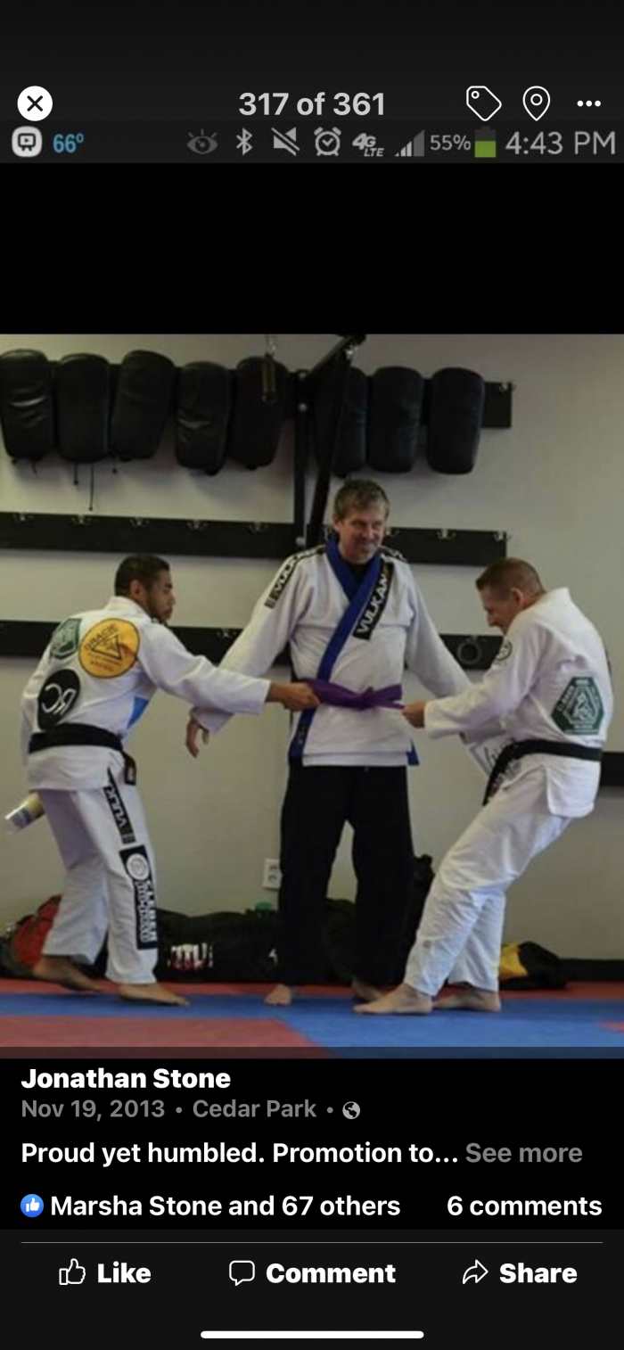 Purple belt · November 19, 2013 · Promoted by Sean Cooper