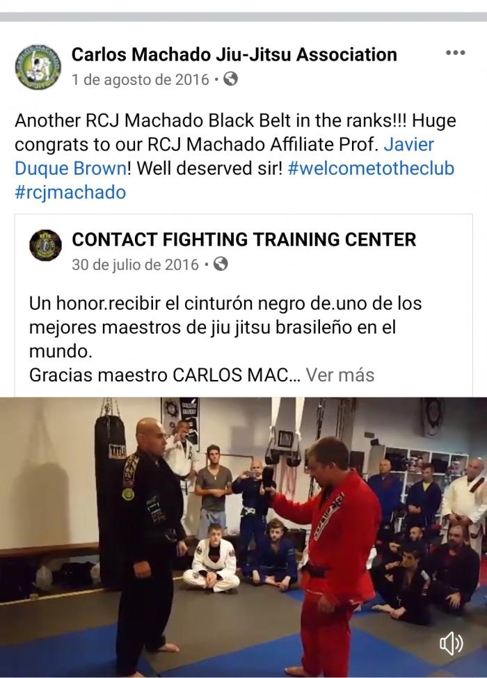 Black belt · July 30, 2016 · Promoted by Carlos Machado