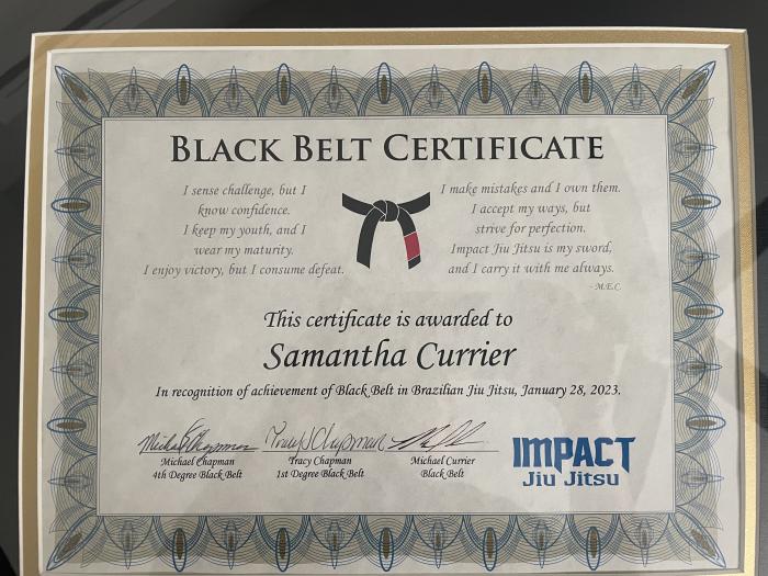 Black belt · January 28, 2023 · Promoted by Michael Chapman
